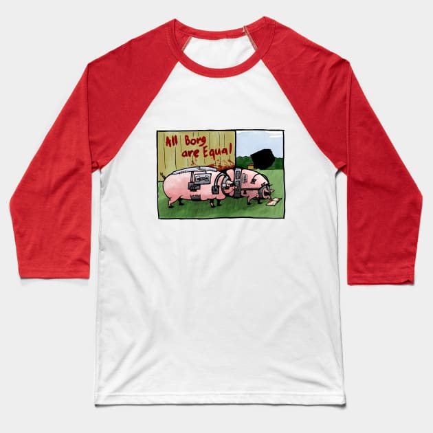 Borg Pigs Baseball T-Shirt by zzmyxazz